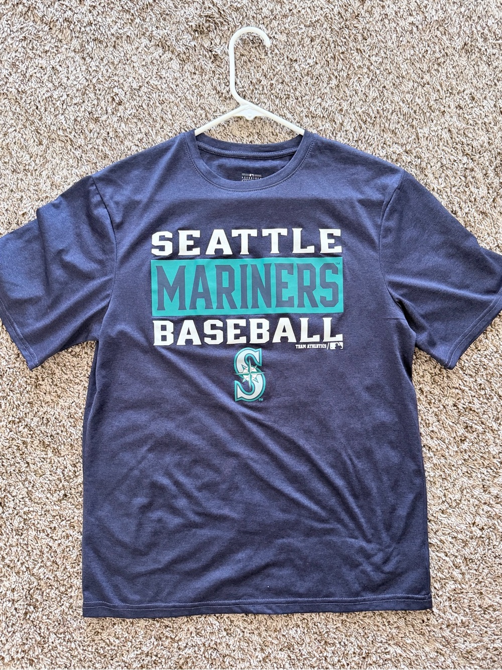 MLB Seattle Mariners Navy Tee with Teal Logo